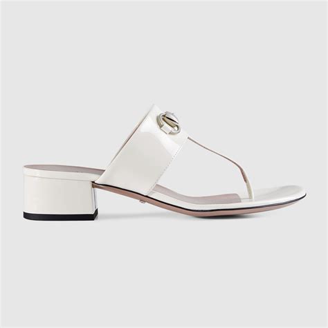 gucci women's patent leather bee sandals|GUCCI Lady Horsebit.